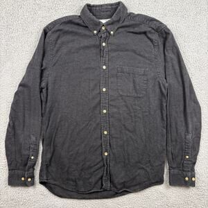 Portuguese Flannel Shirt Mens Large Gray Long Sleeve Button Down Pocket